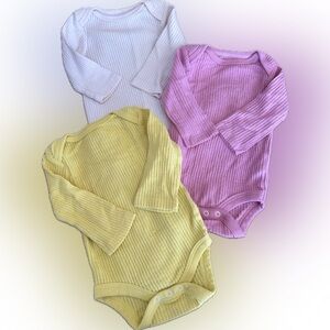 Cloud Island Waffle Long Sleeve Onesie